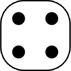 Dice with value of 4