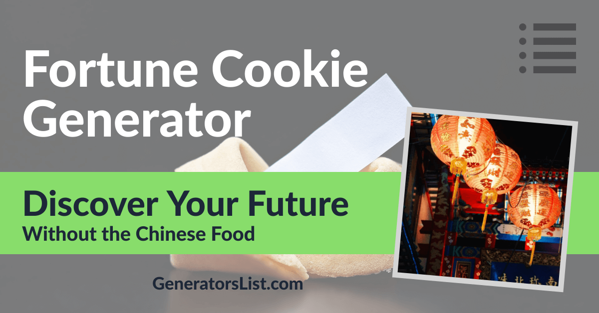 Fortune Cookie Generator - Generators List