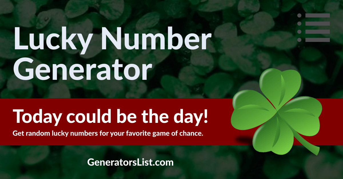 lucky keno numbers generator