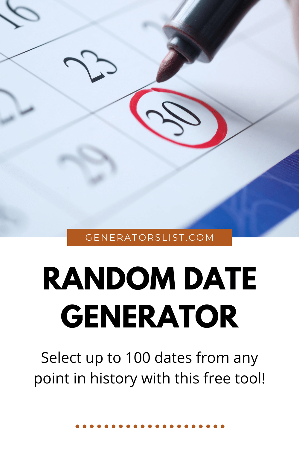 Random Date Generator Generators List