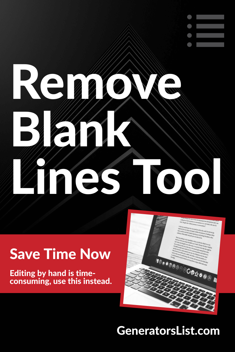 Remove Line Breaks Tool Generators List